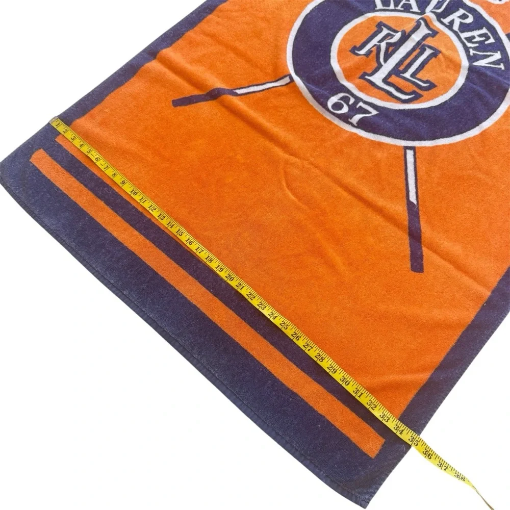 Lauren Ralph Lauren LRL Vintage Nautical Logo Beach Towel 64x35 Old Money